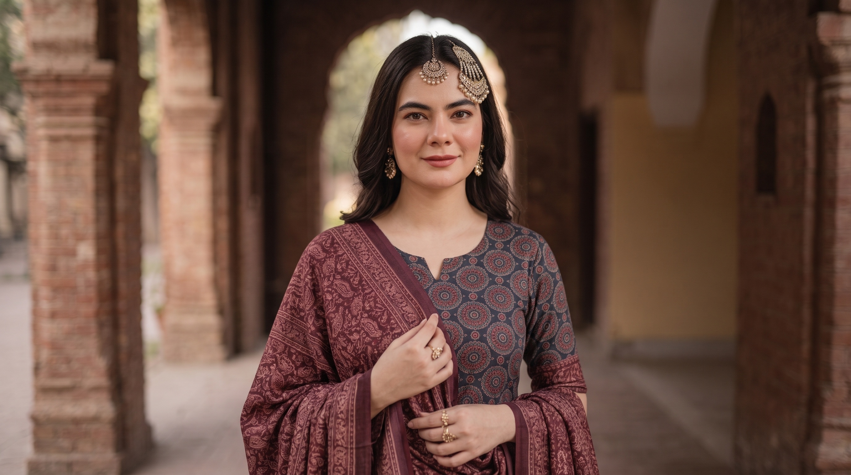 Shamoz Silk Luxury Ensemble - Classical Pakistani Heritage Couture