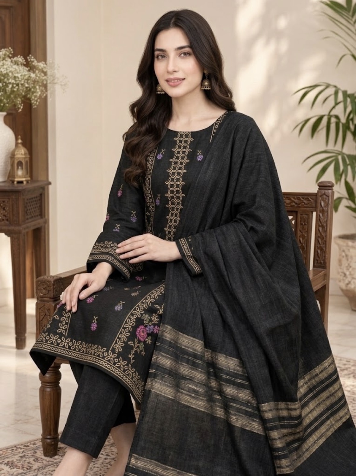 RS-002 Black Suit Seated